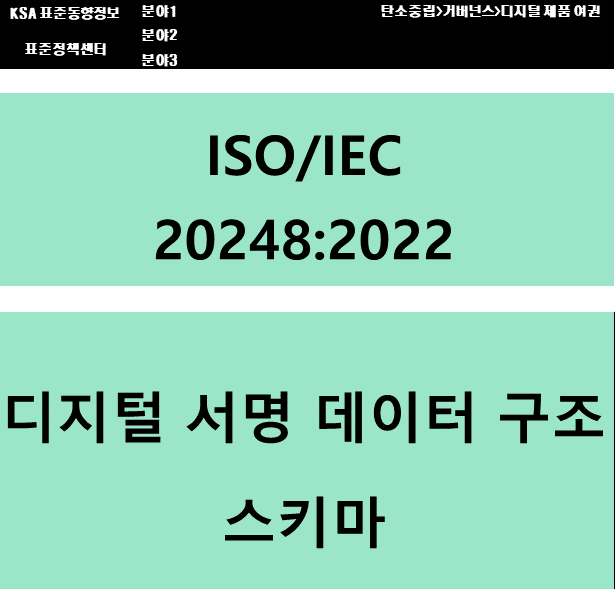 (DPP 주요표준) ISO/IEC 20248 디지털 서명 데이터 구조 스키마 대표이미지